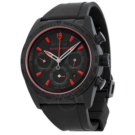 Tudor Fastrider Black Shield Black Dial Black Rubber Men's 